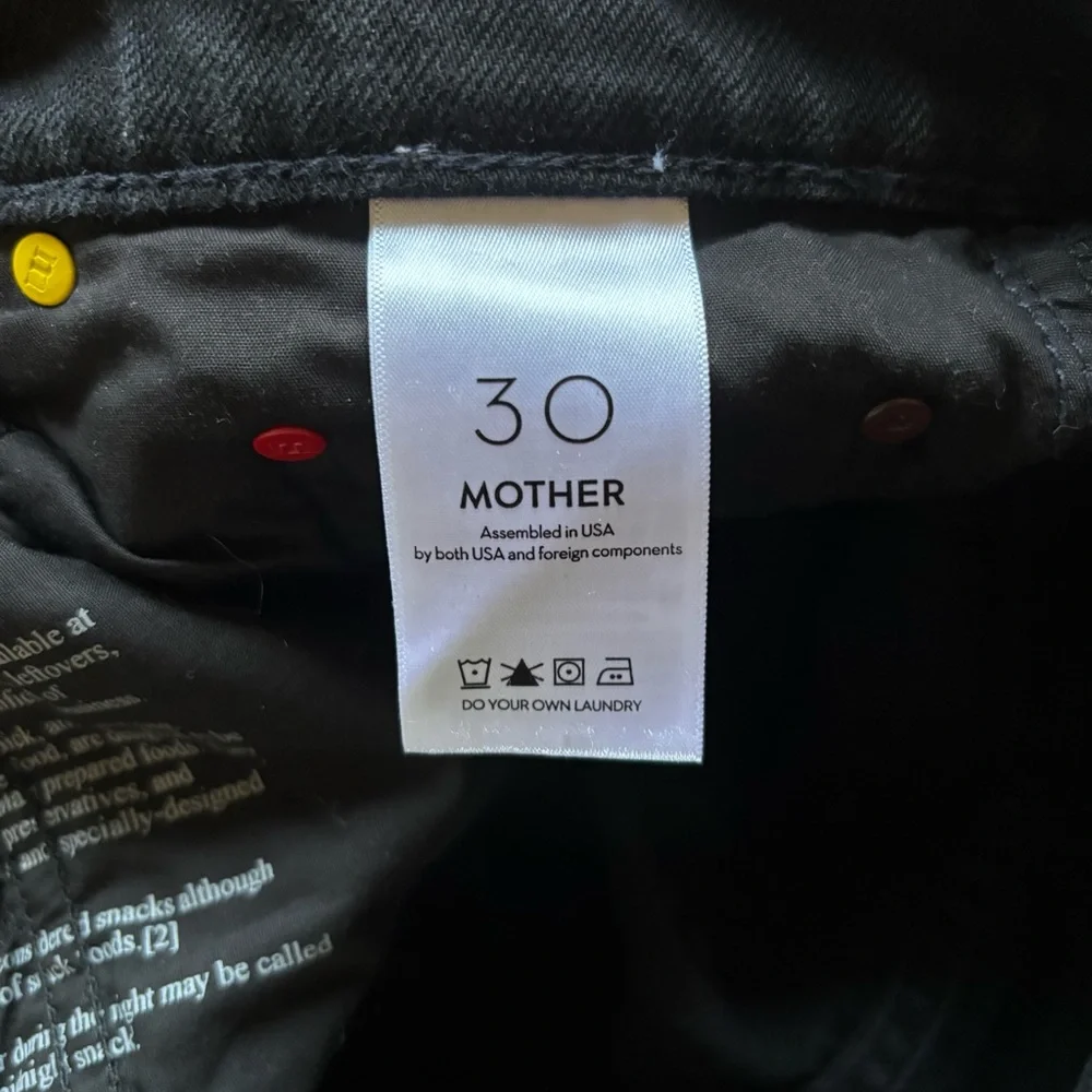 NWT Mother SNACKS! High Waisted Twizzy Skimp Jean Smacking Good Black - Picture 5 of 14